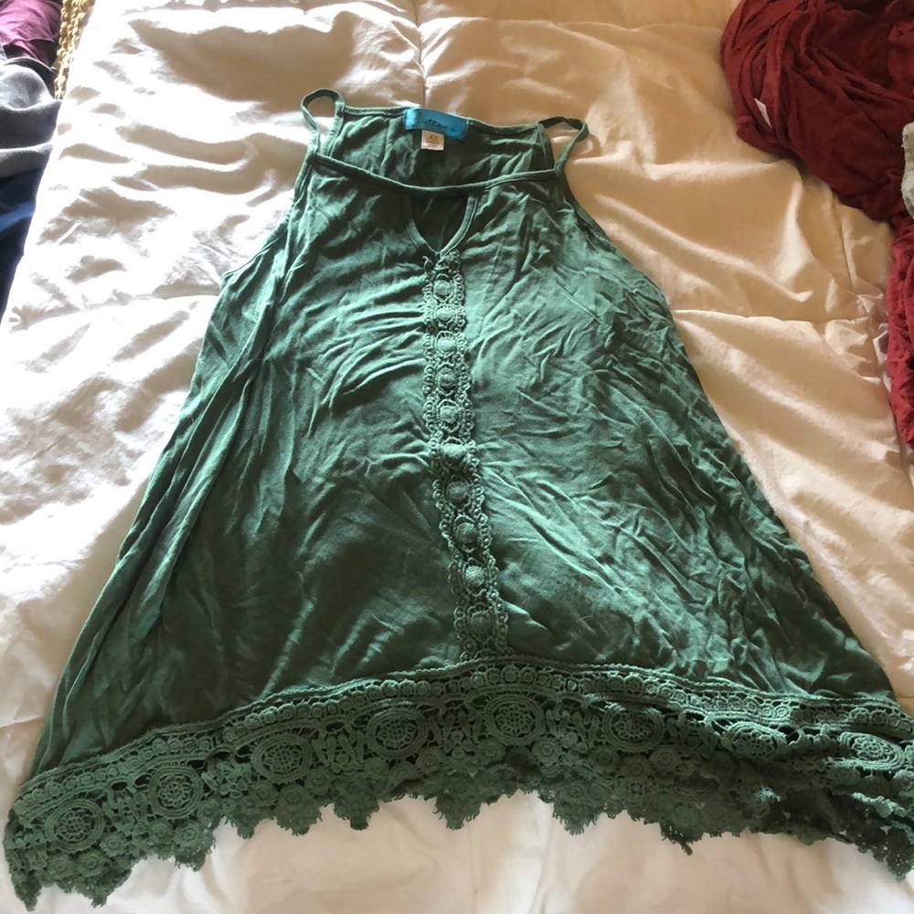 Green Francescas detailed tank top!